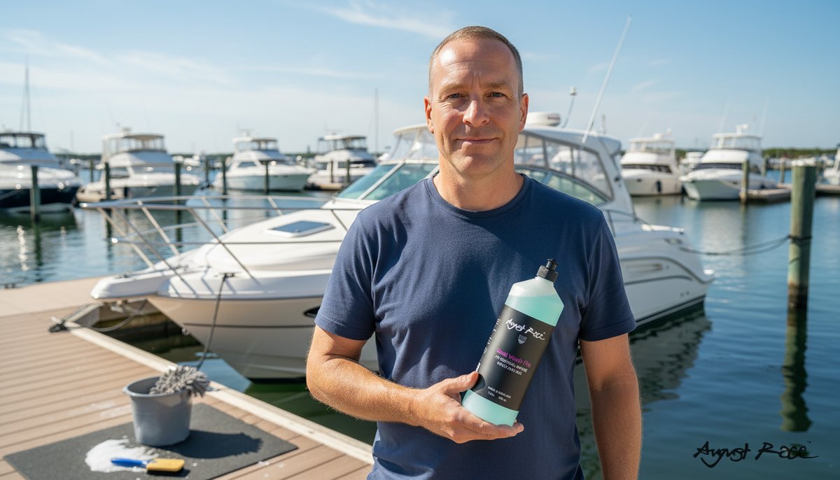 Salt Removal Boat Care with August Race Boat Wash Pro (UGC)